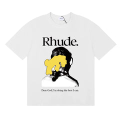 RHUDE "Dear God" Graphic Print T-Shirt - White